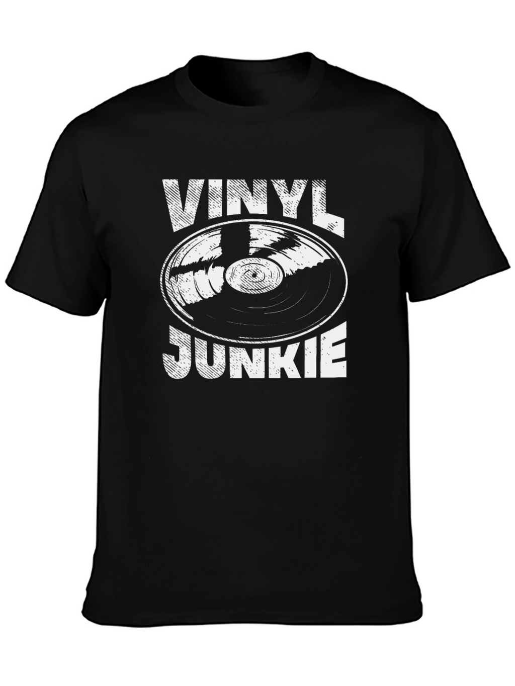 Vinyl Junkie Graphic T-Shirt - Music Lover Tee