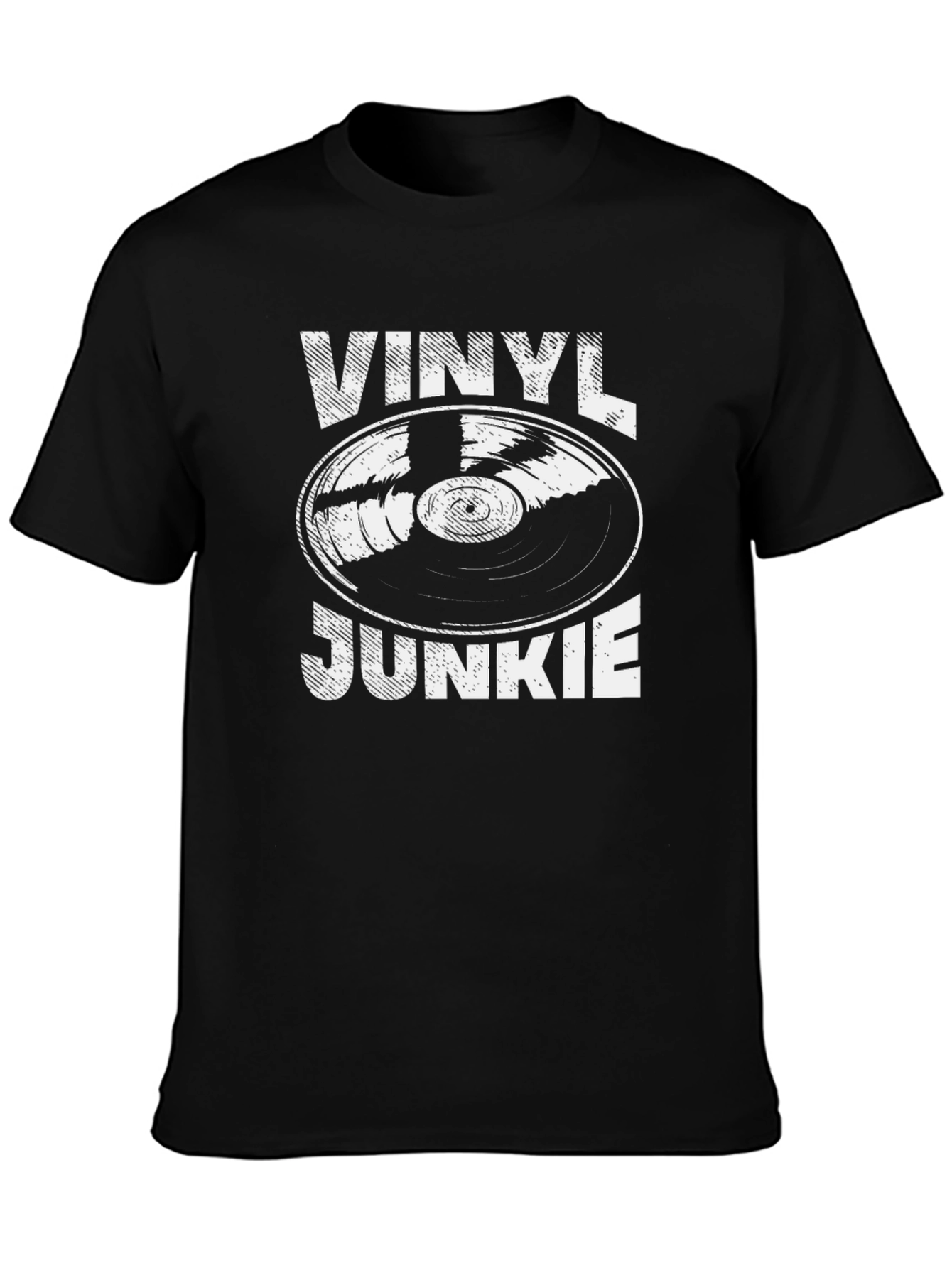 Vinyl Junkie Graphic T-Shirt - Music Lover Tee