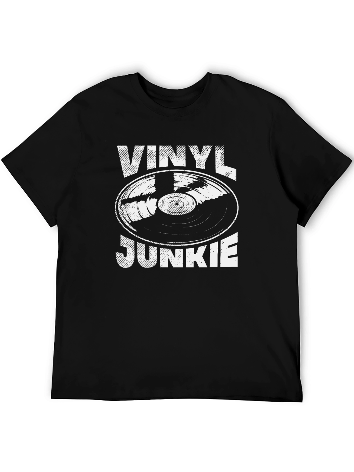 Vinyl Junkie Graphic T-Shirt - Music Lover Tee