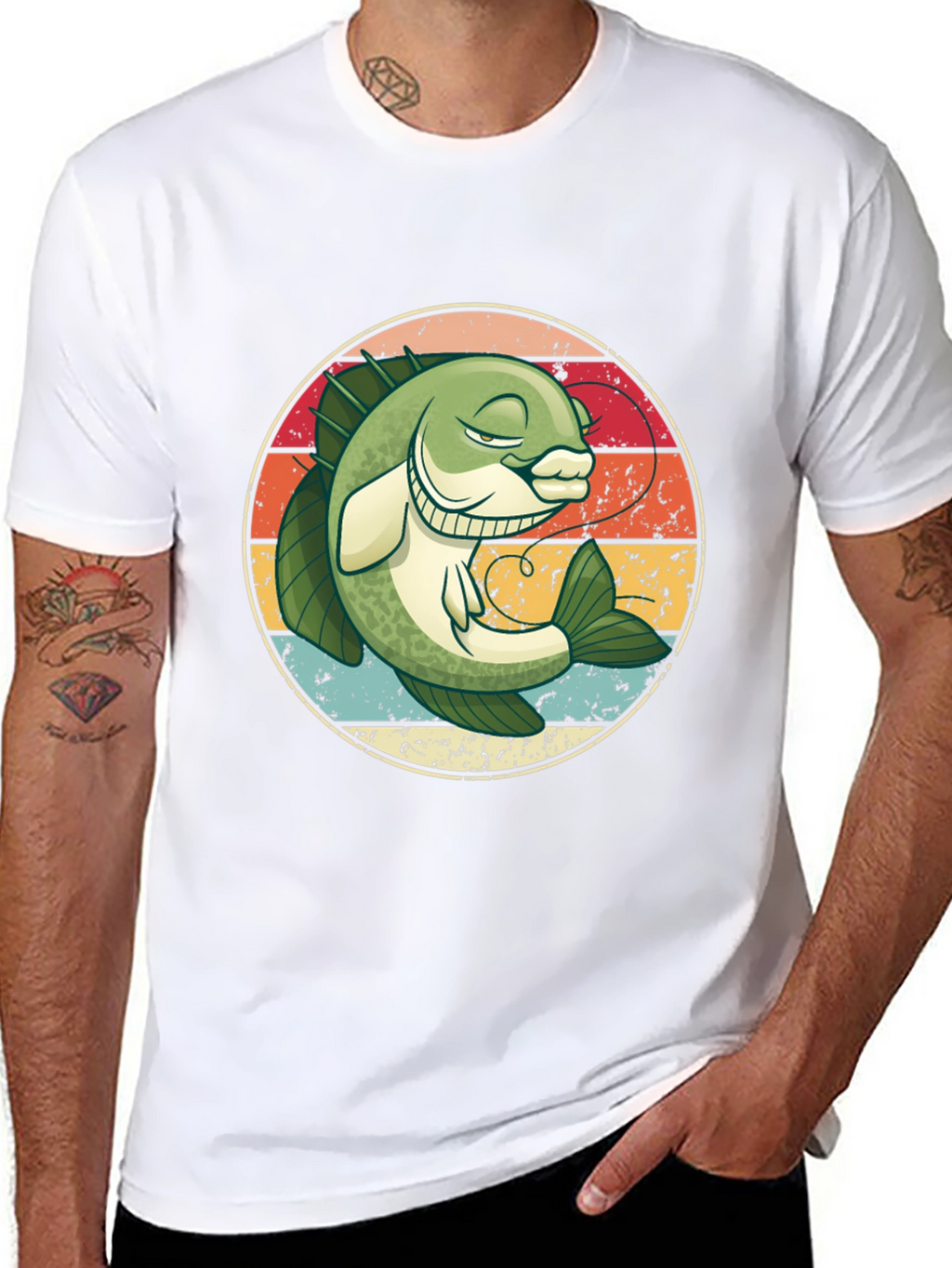 Retro Bass Fishing Graphic Tee