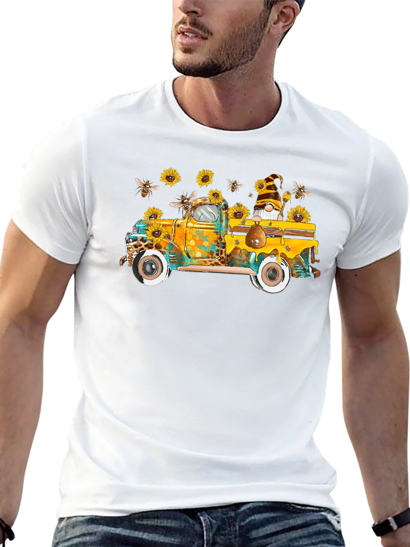 Sunflower Truck Graphic Tee - Bee Kind