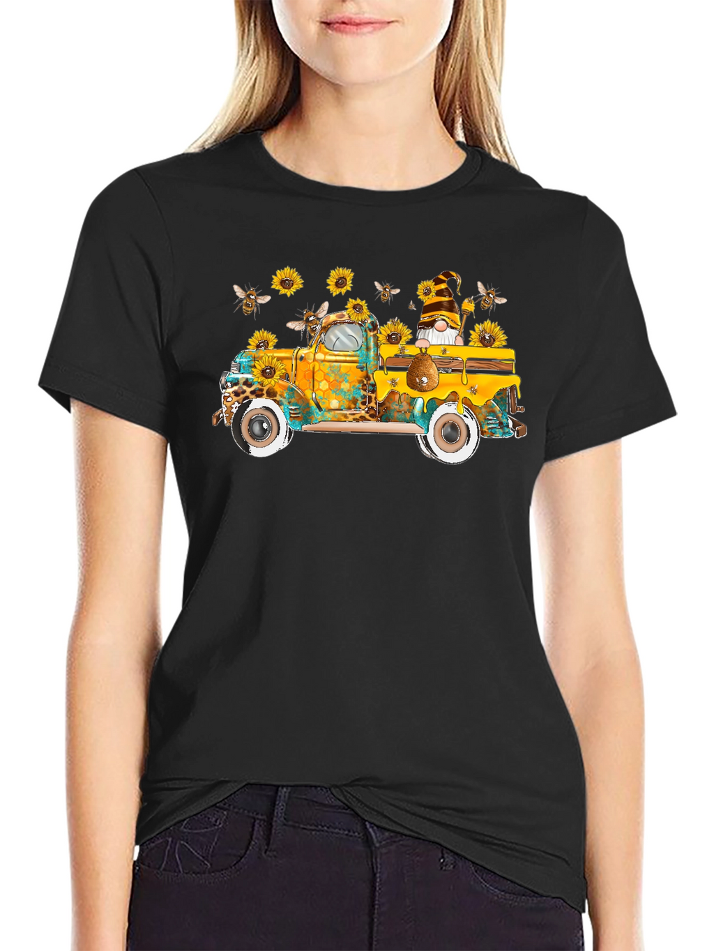 Sunflower Truck Graphic Tee - Bee Kind