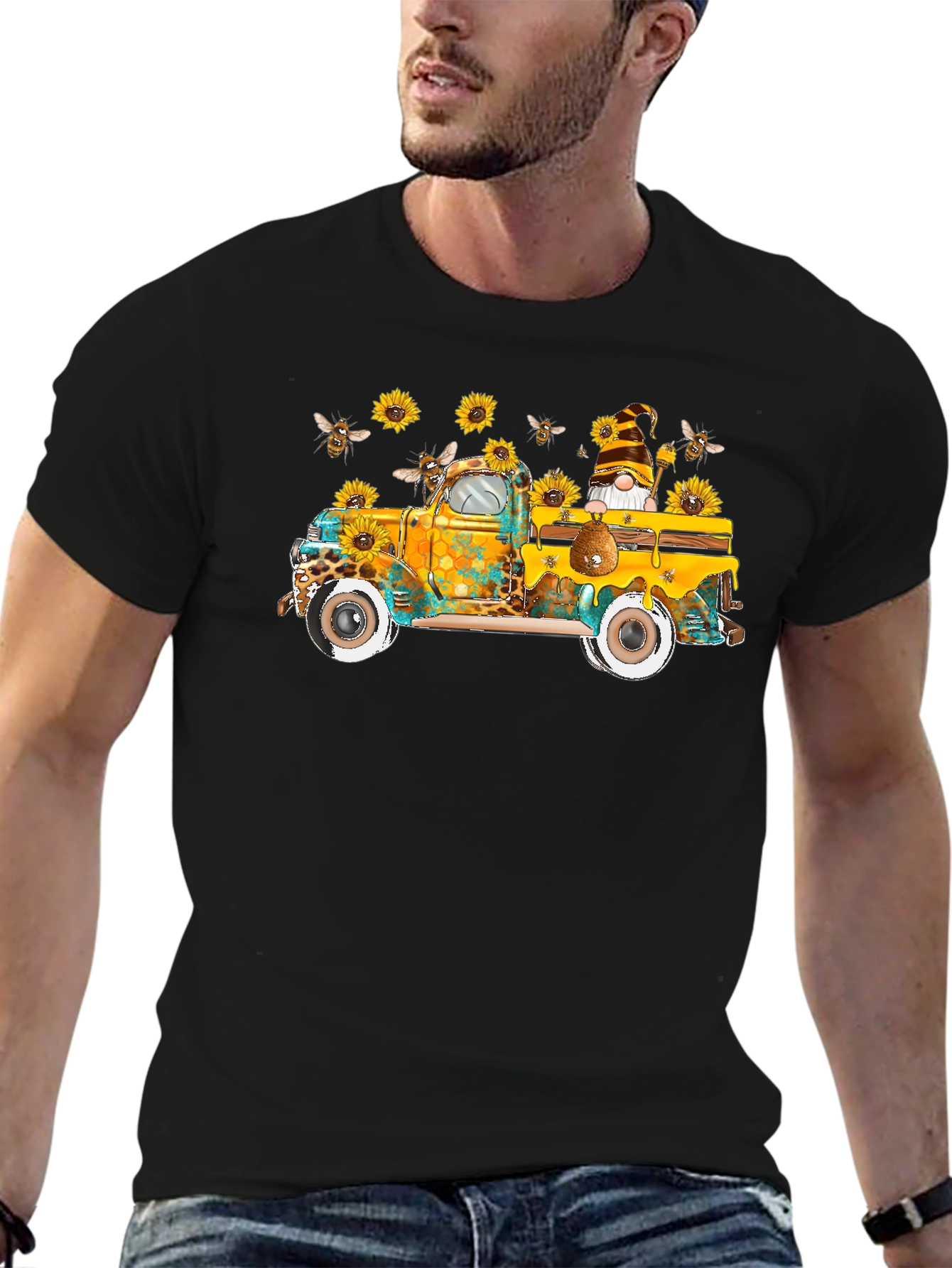 Sunflower Truck Graphic Tee - Bee Kind