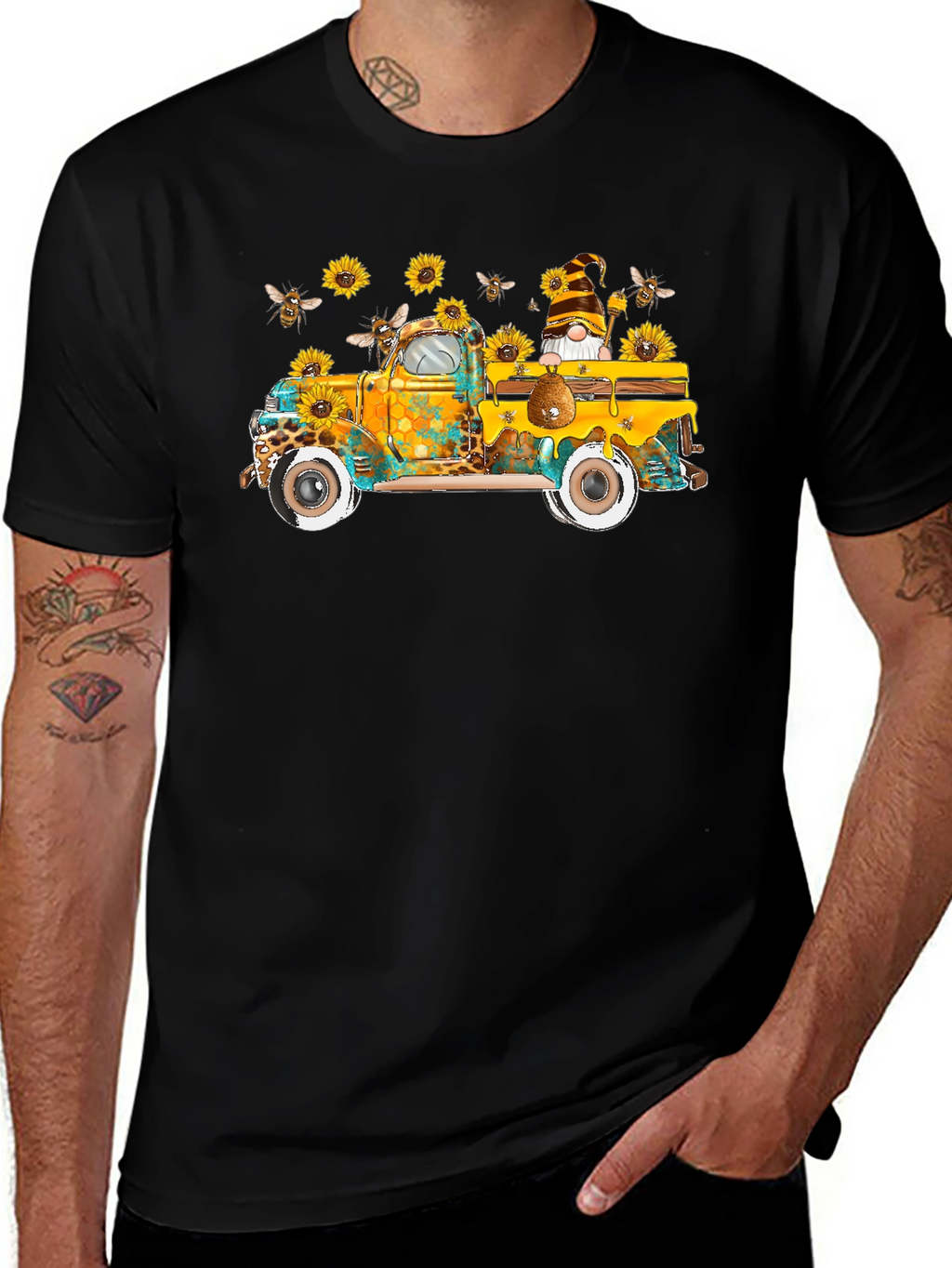 Sunflower Truck Graphic Tee - Bee Kind