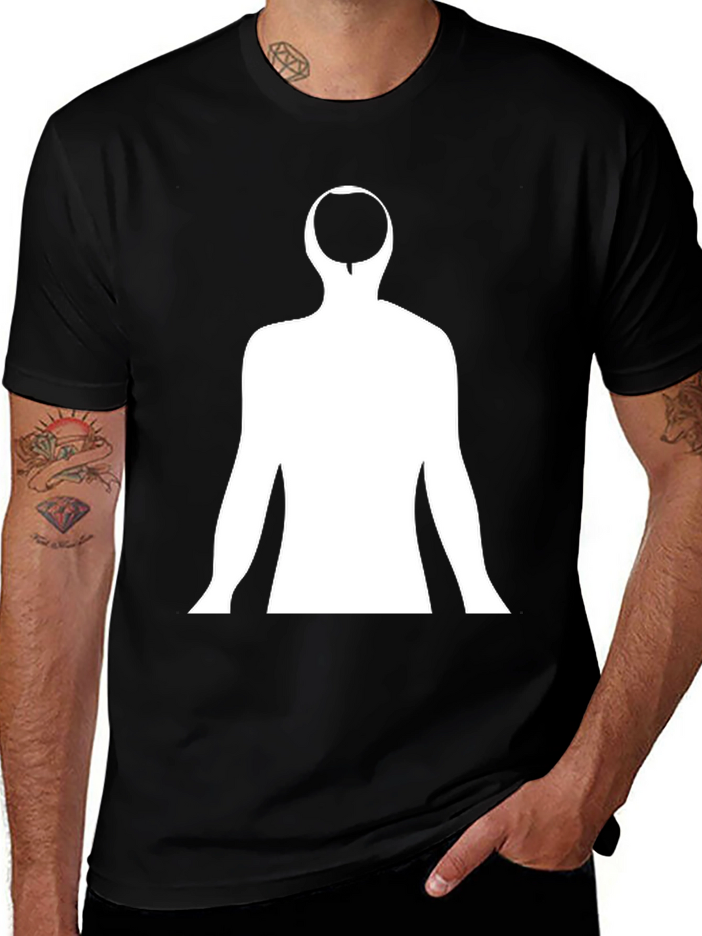 Abstract Silhouette Black T-Shirt