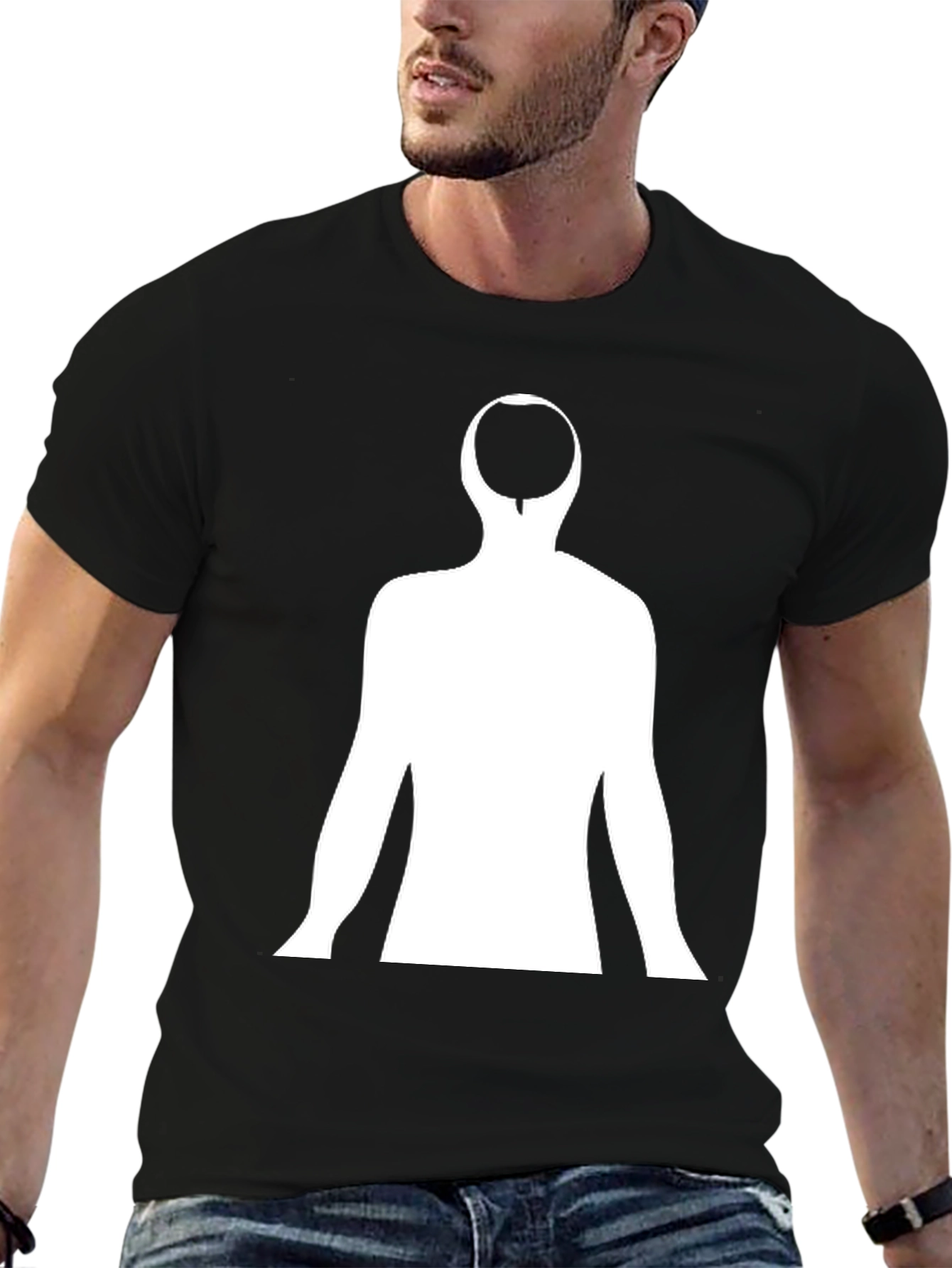 Abstract Silhouette Black T-Shirt