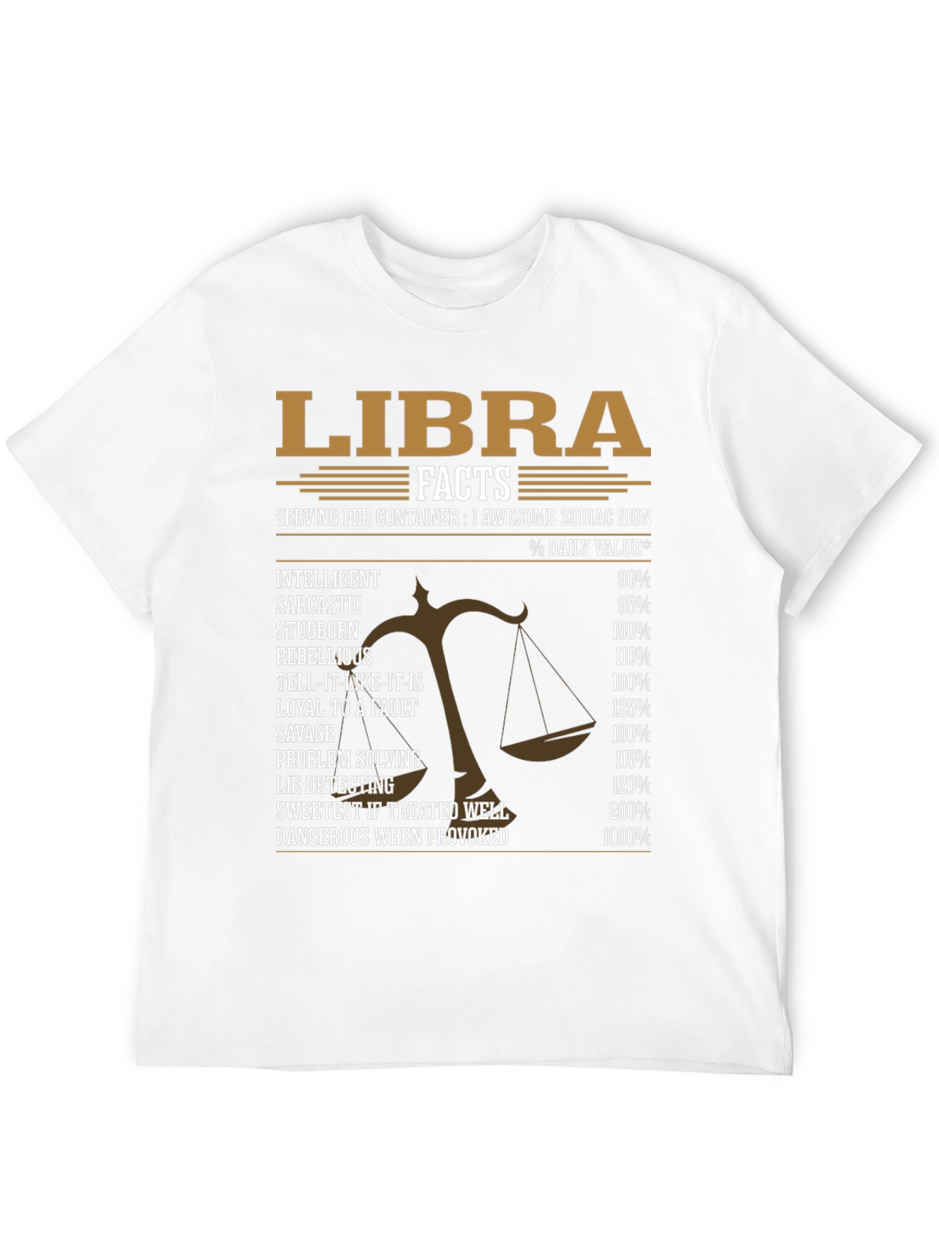 Libra Zodiac Sign Facts T-Shirt