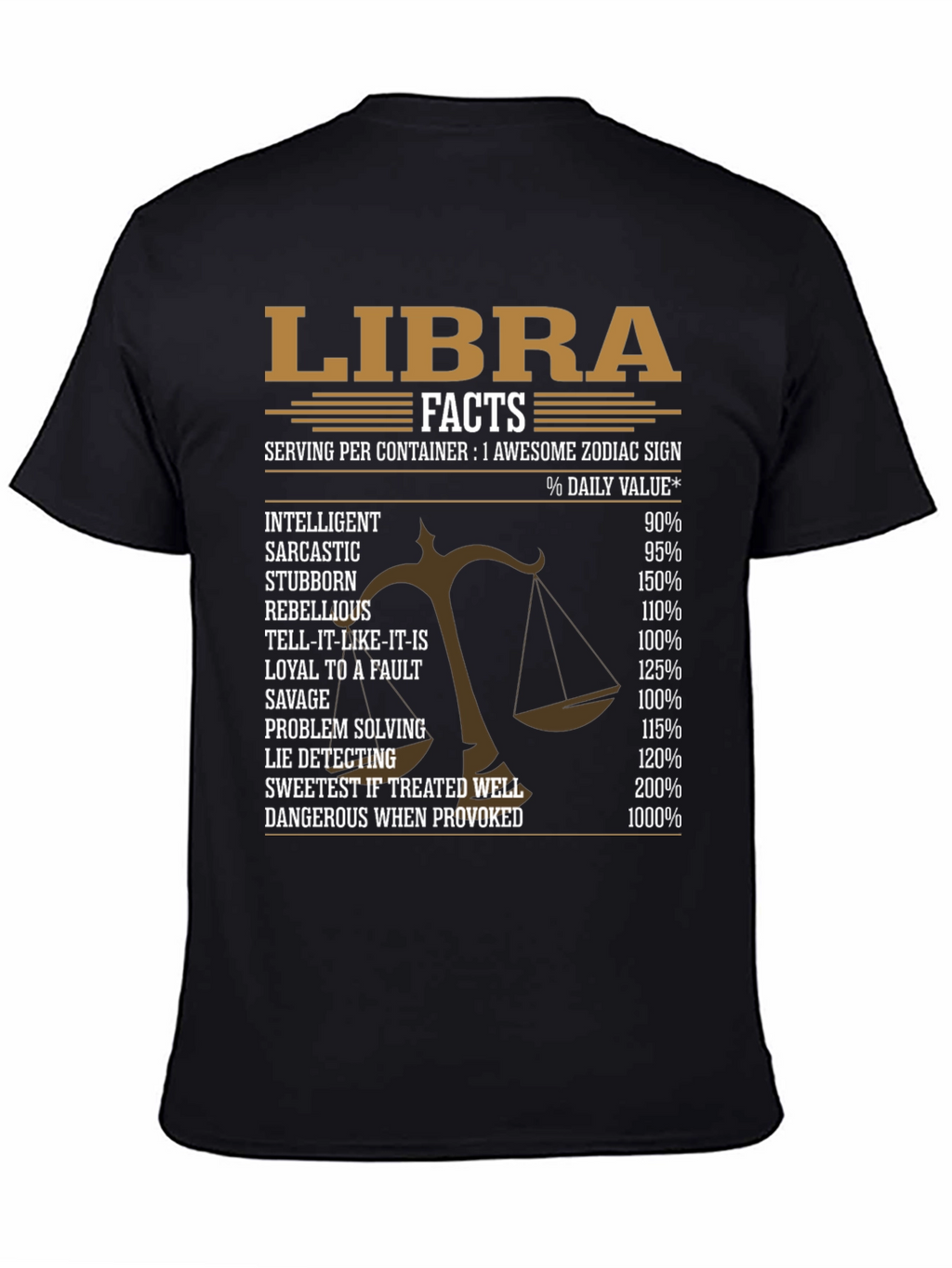 Libra Zodiac Sign Facts T-Shirt