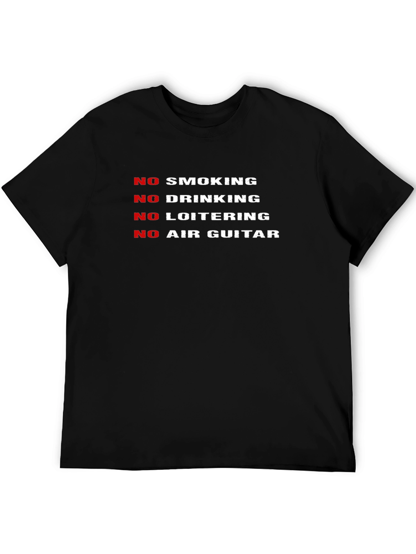 No Fun Allowed Black Graphic T-Shirt
