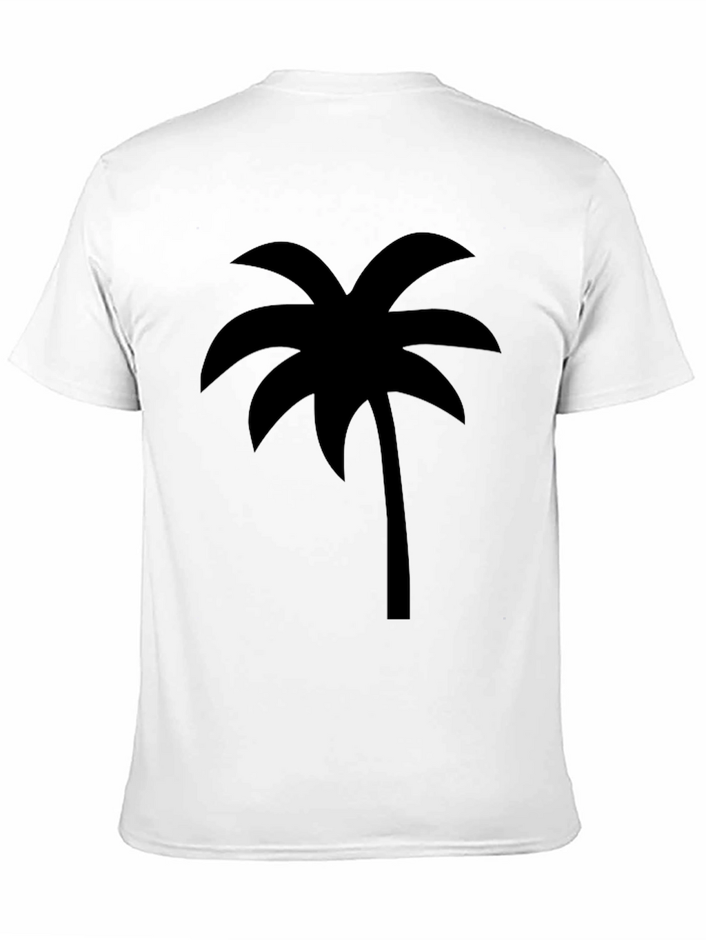 Tropical Palm Tree Graphic Tee - Casual Black T-Shirt