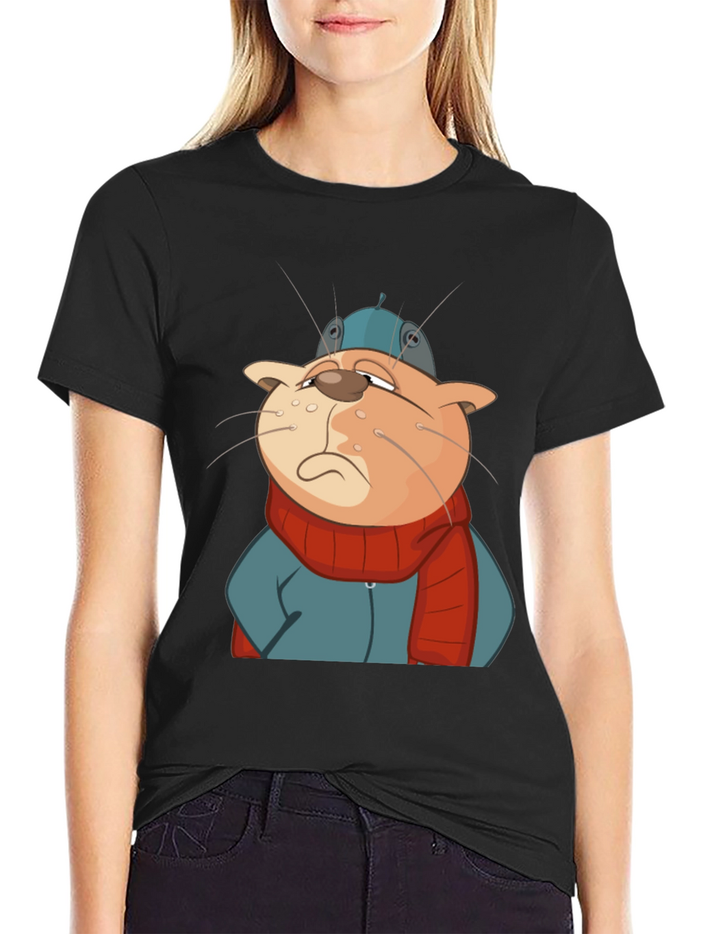 Cartoon Cat T-Shirt: Wearable Art!