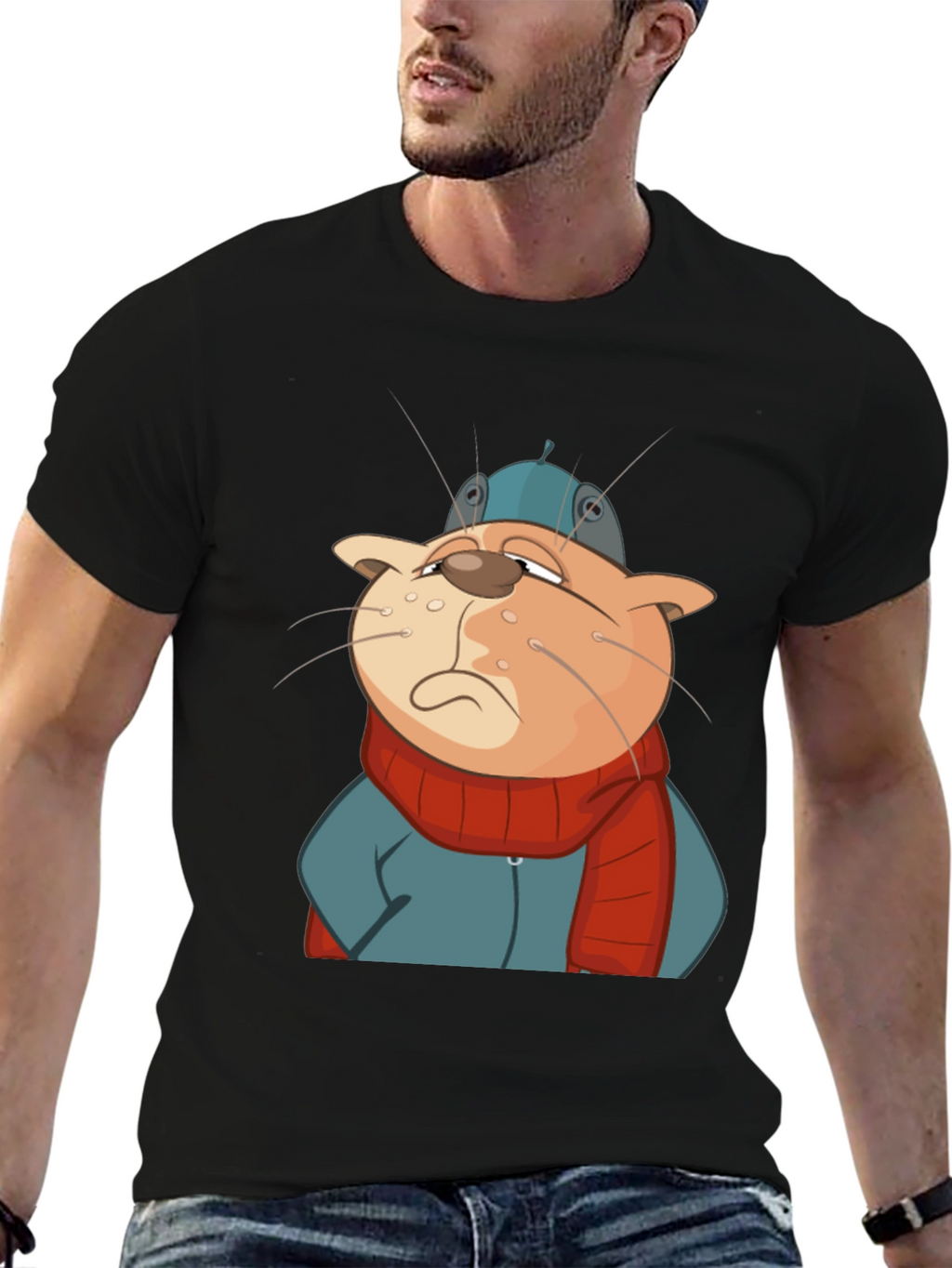 Cartoon Cat T-Shirt: Wearable Art!
