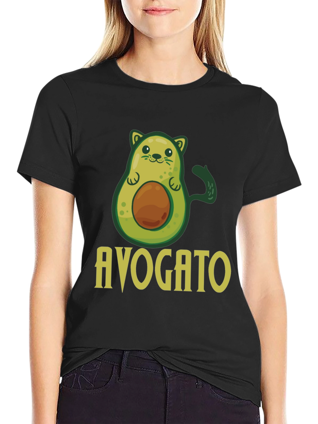 Avogato T-Shirt - Avocado Cat Pun Graphic Tee