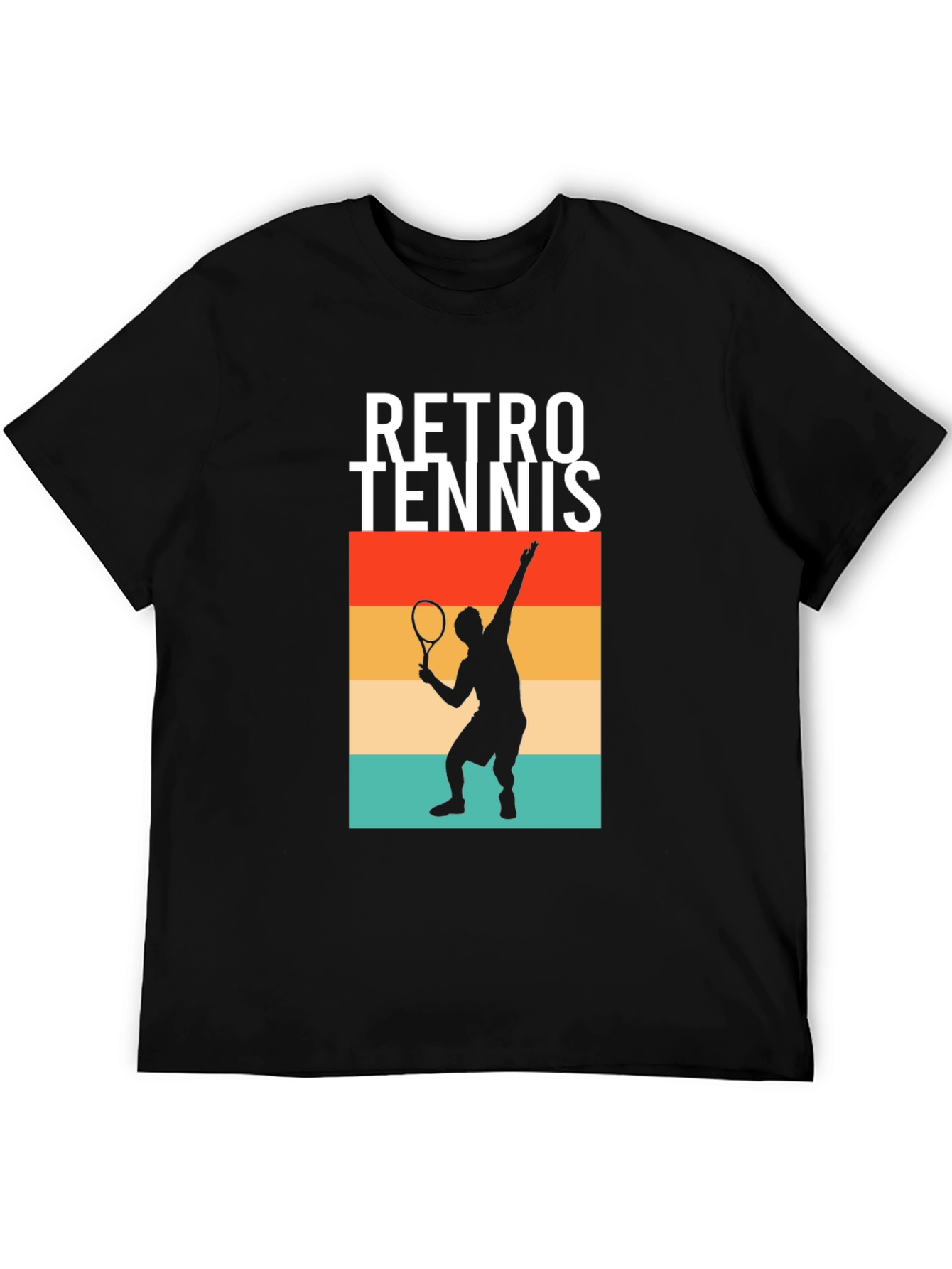 Retro Tennis Player Graphic Tee - Vintage Style Sport T-Shirt