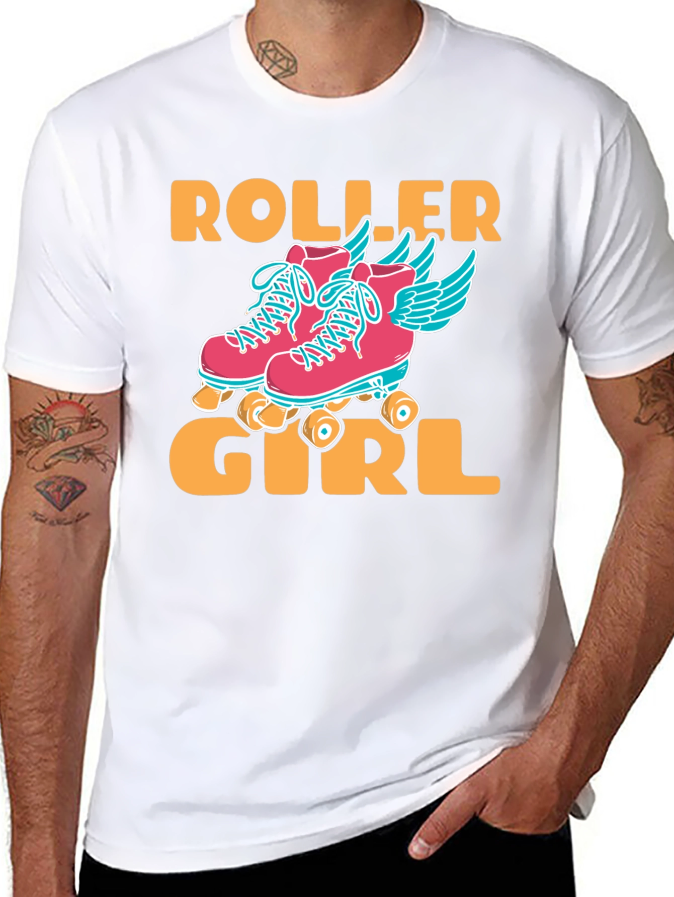 Roller Girl Graphic T-Shirt - Black