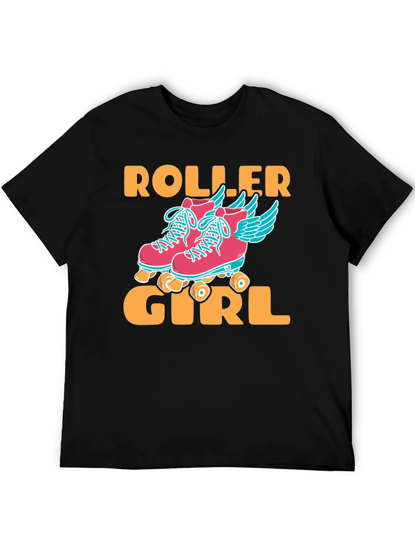 Roller Girl Graphic T-Shirt - Black