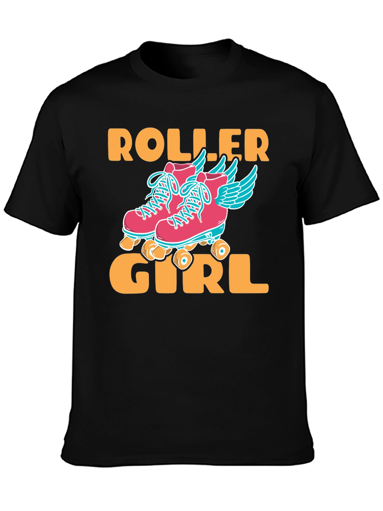 Roller Girl Graphic T-Shirt - Black