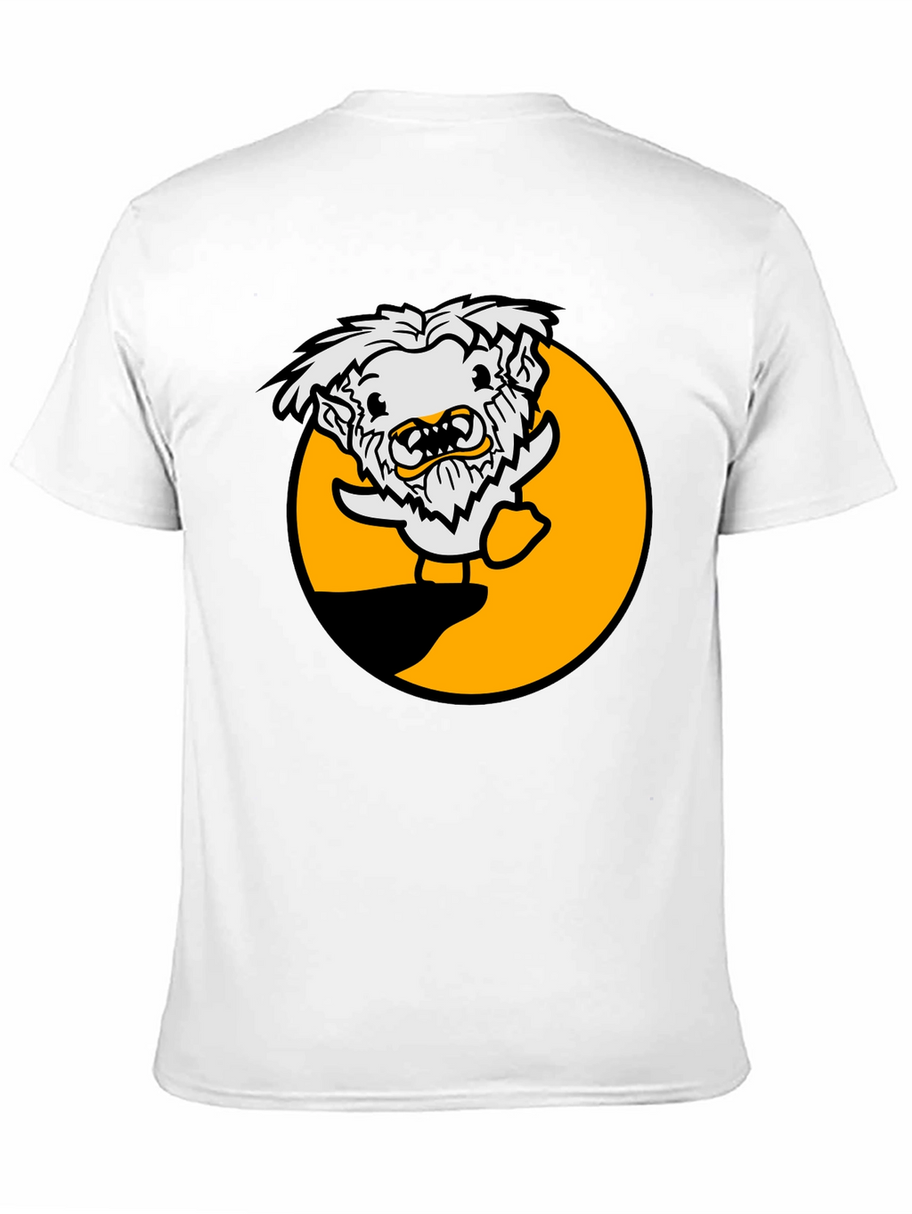 Funny Cartoon Monster Black T-Shirt