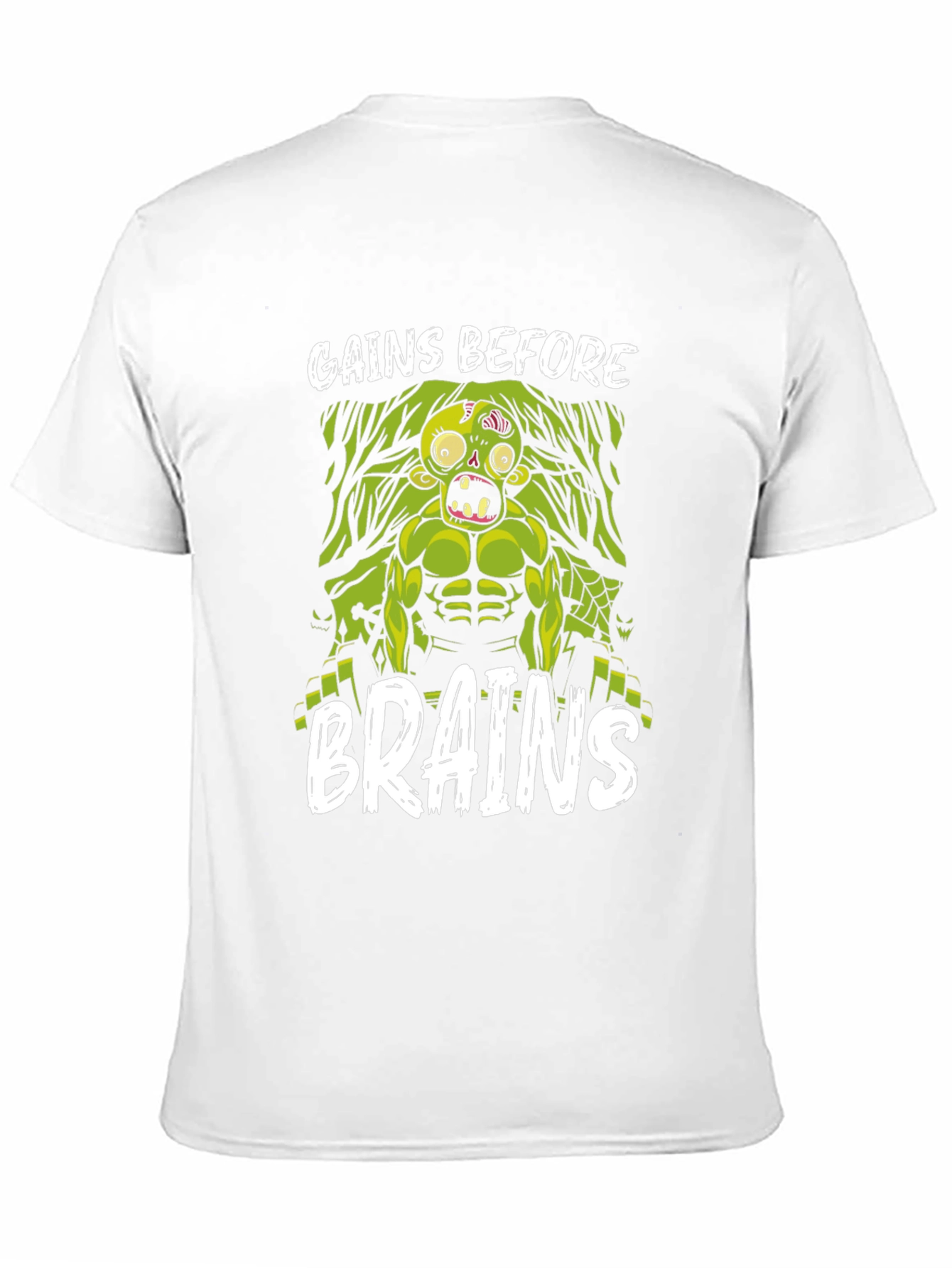 Gains Before Brains Zombie Workout T-Shirt
