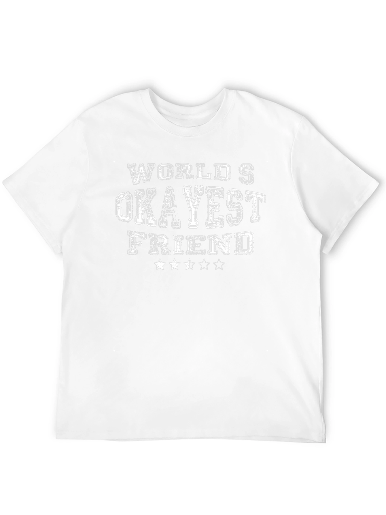 Worlds Okayest Friend Black Graphic T-Shirt