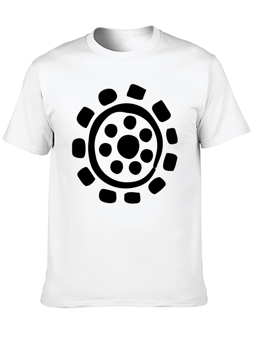 Mens Black T-Shirt with Circular Graphic