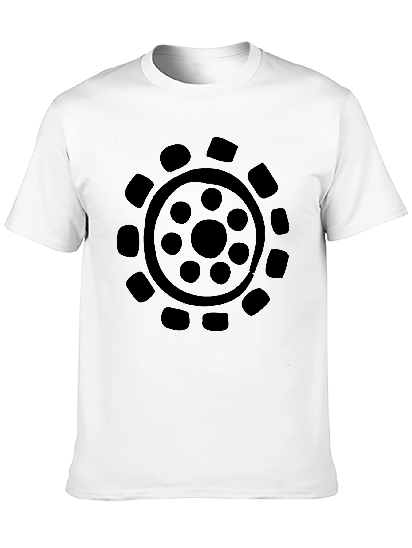 Mens Black T-Shirt with Circular Graphic