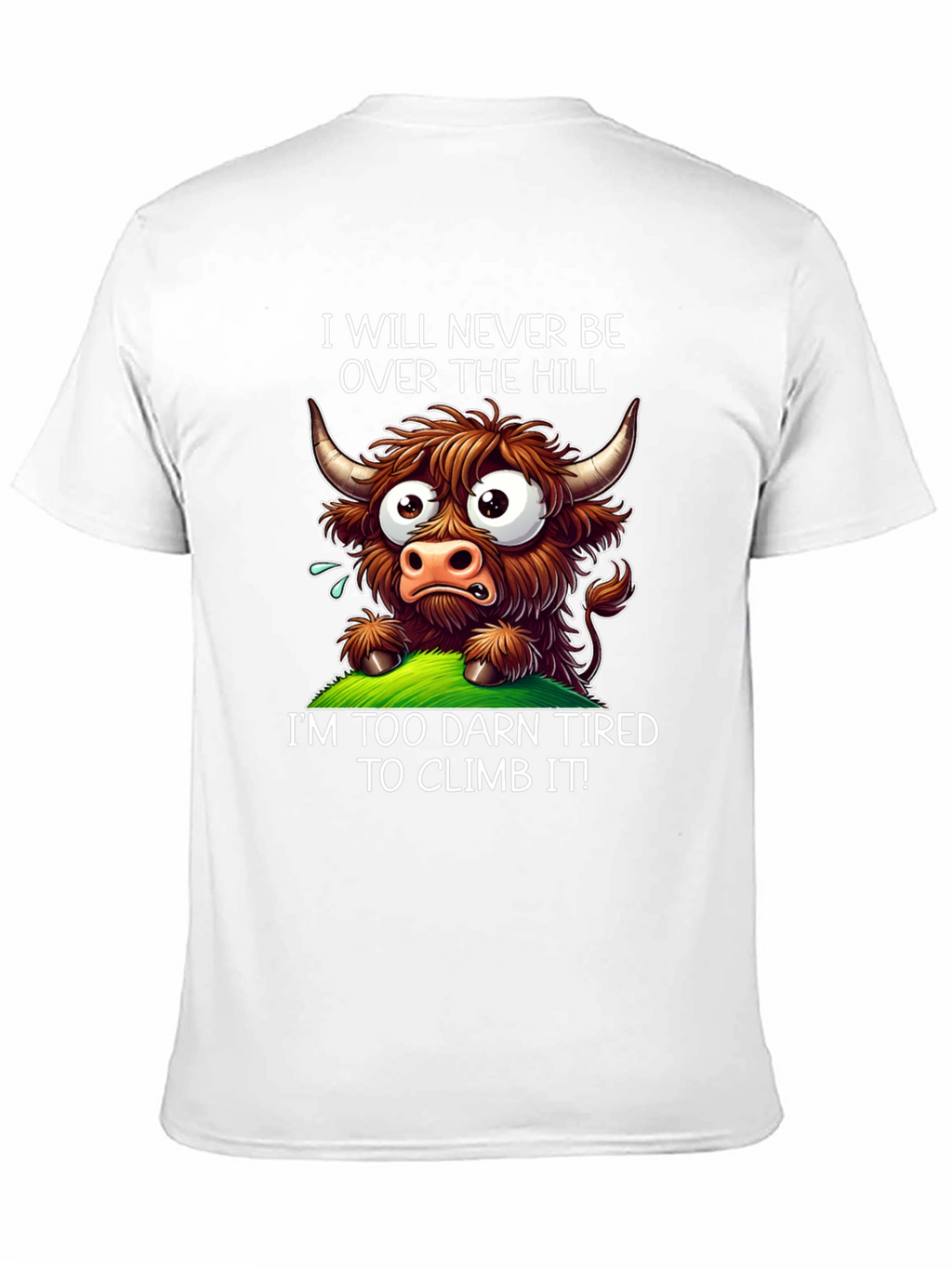 Funny Highland Cow Tired T-Shirt