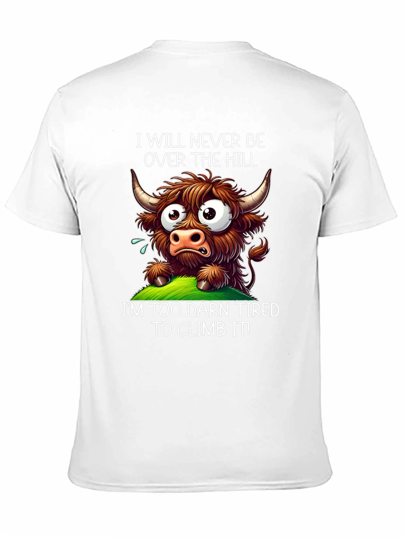Funny Highland Cow Tired T-Shirt