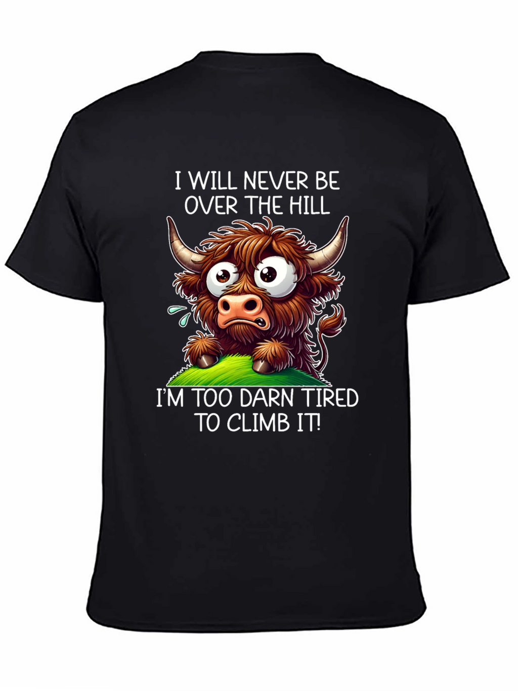 Funny Highland Cow Tired T-Shirt
