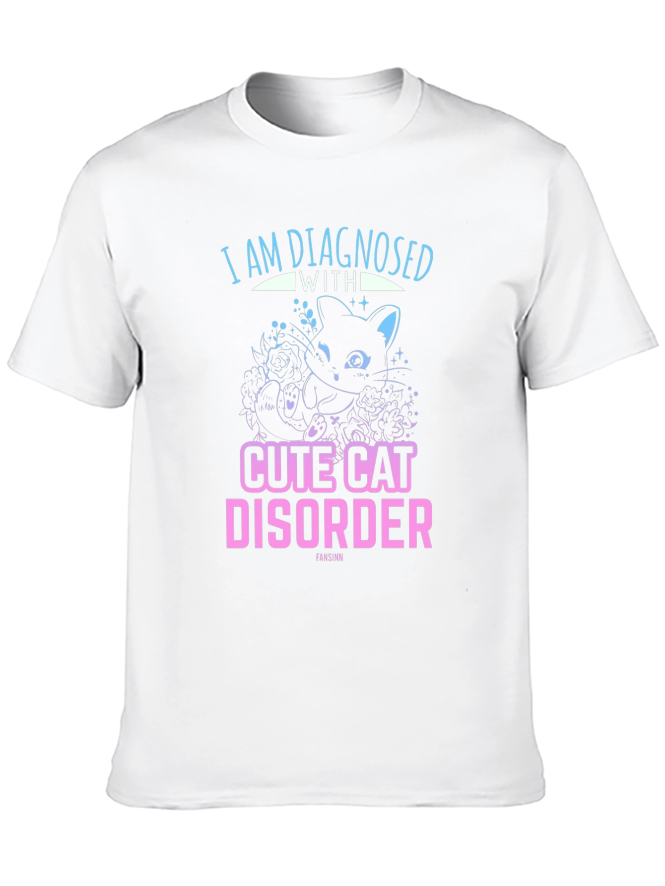 Cute Cat Disorder Black Graphic Tee