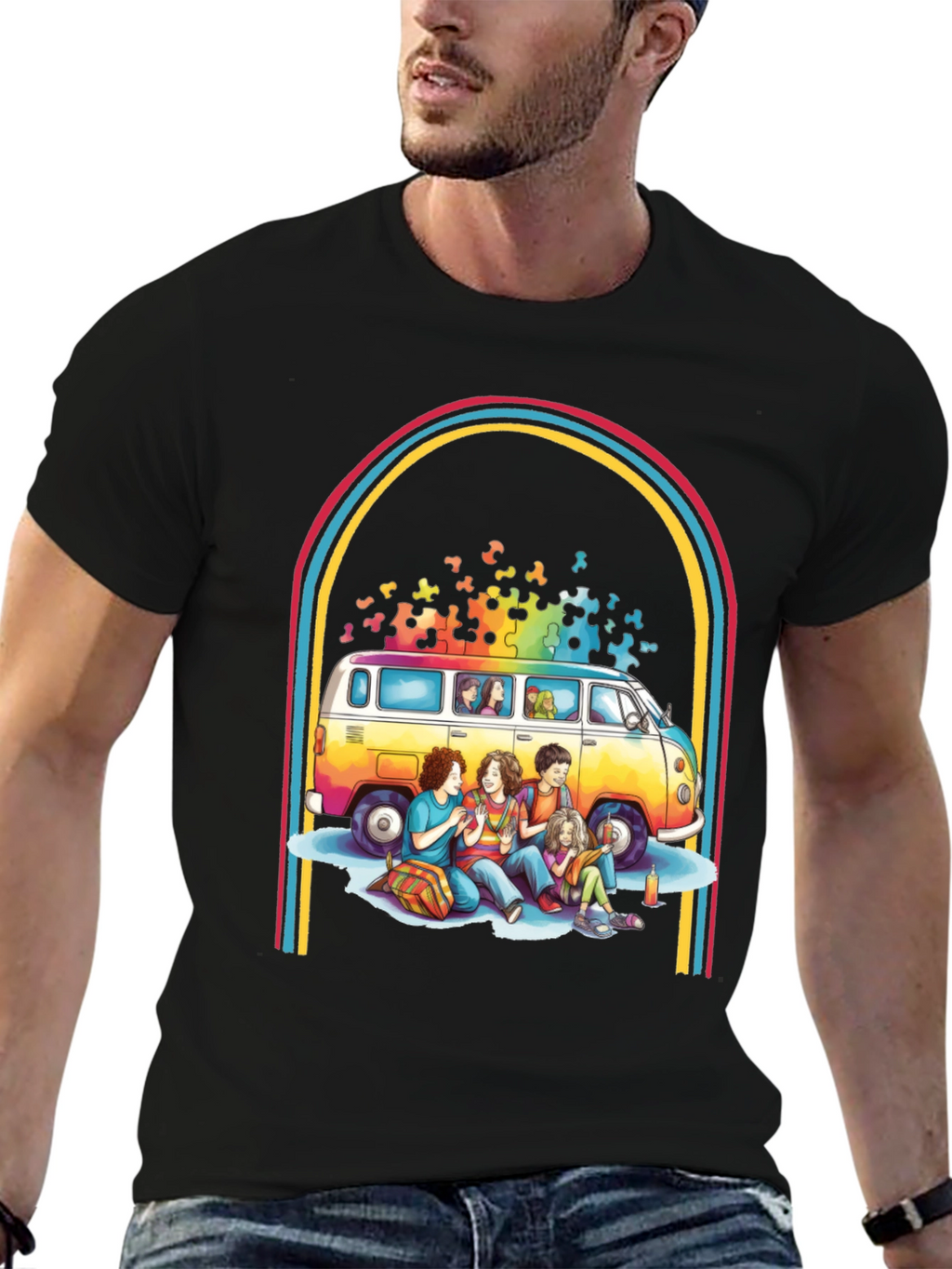 Retro Van & Friends Graphic Tee