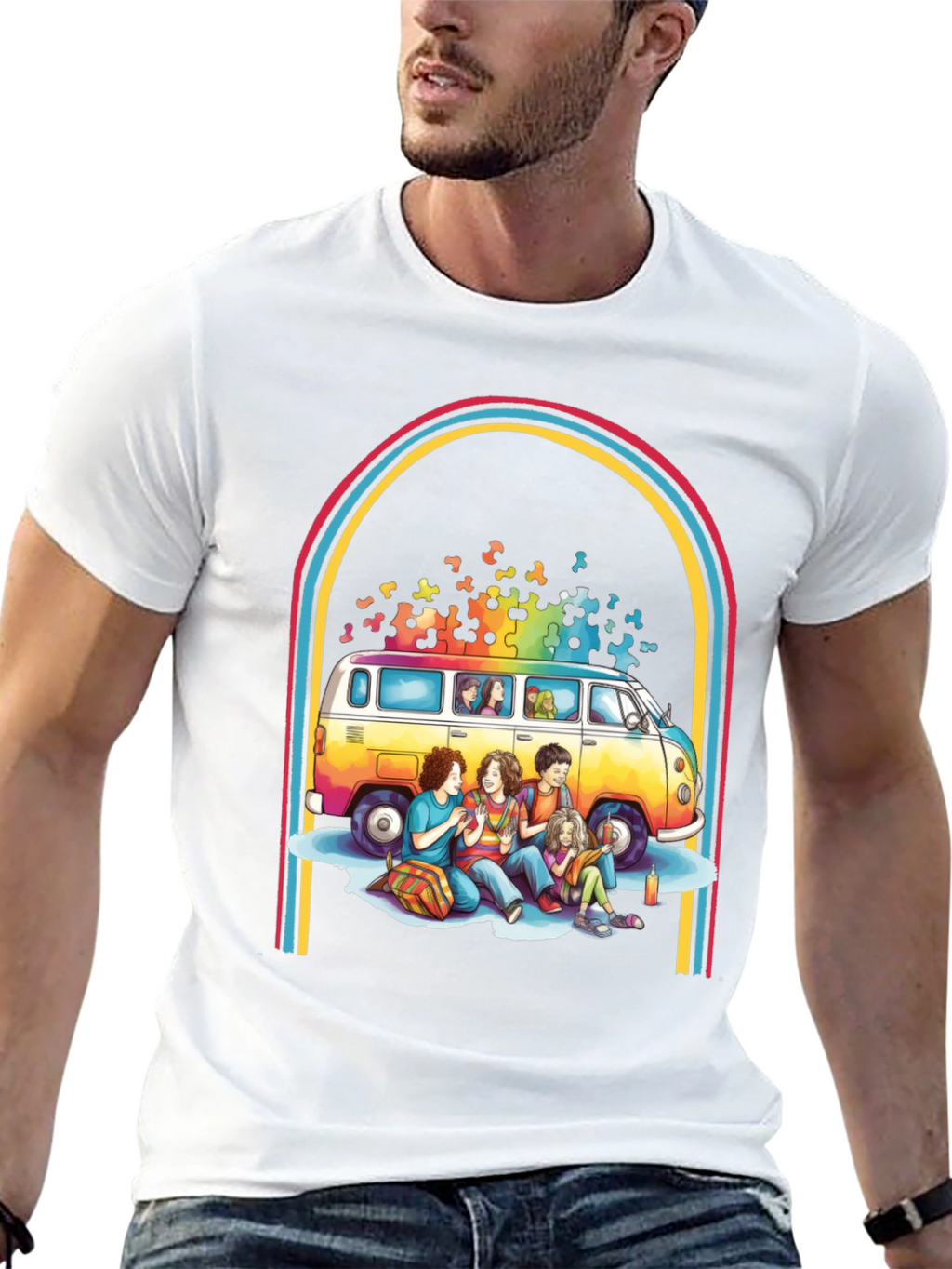 Retro Van & Friends Graphic Tee