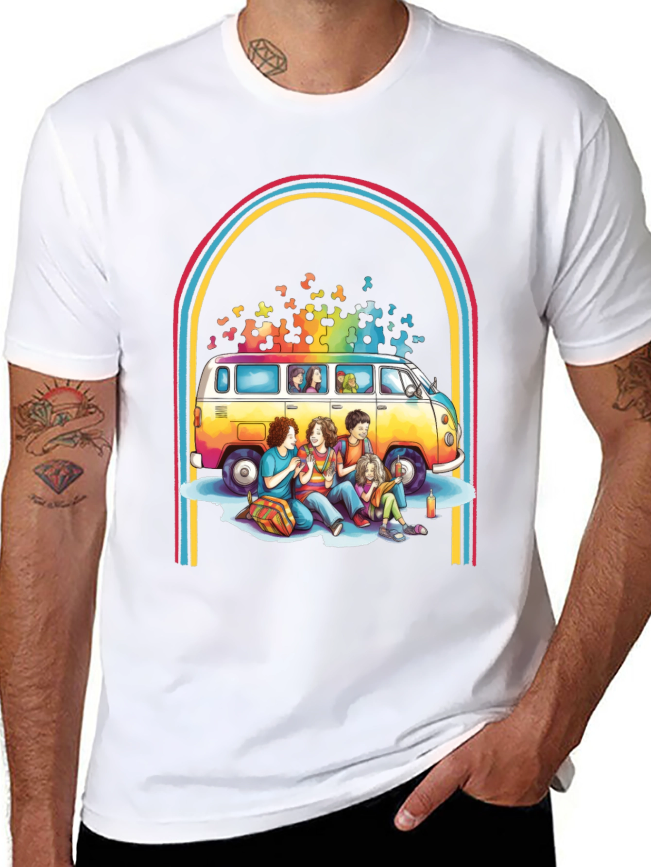 Retro Van & Friends Graphic Tee