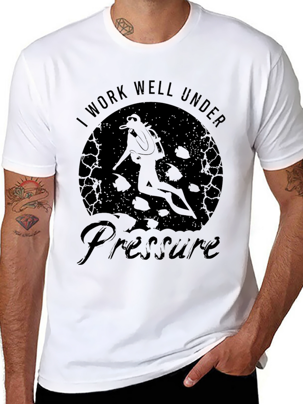 I Work Well Under Pressure Scuba Diver T-Shirt