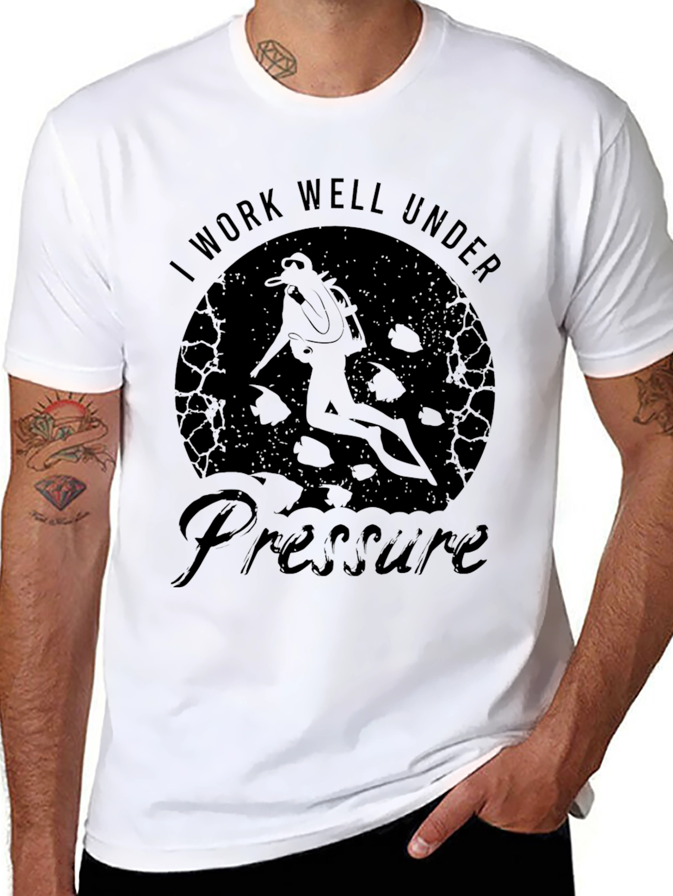 I Work Well Under Pressure Scuba Diver T-Shirt