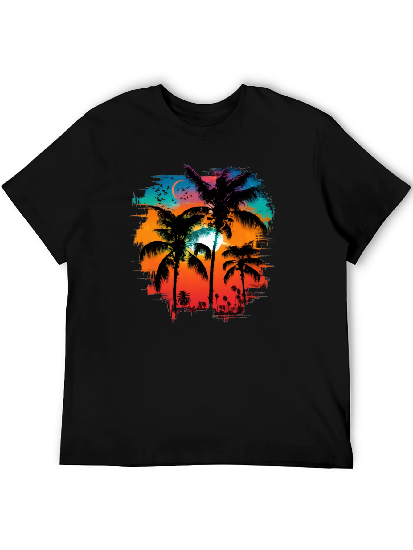 Palm Tree Sunset Graphic Tee