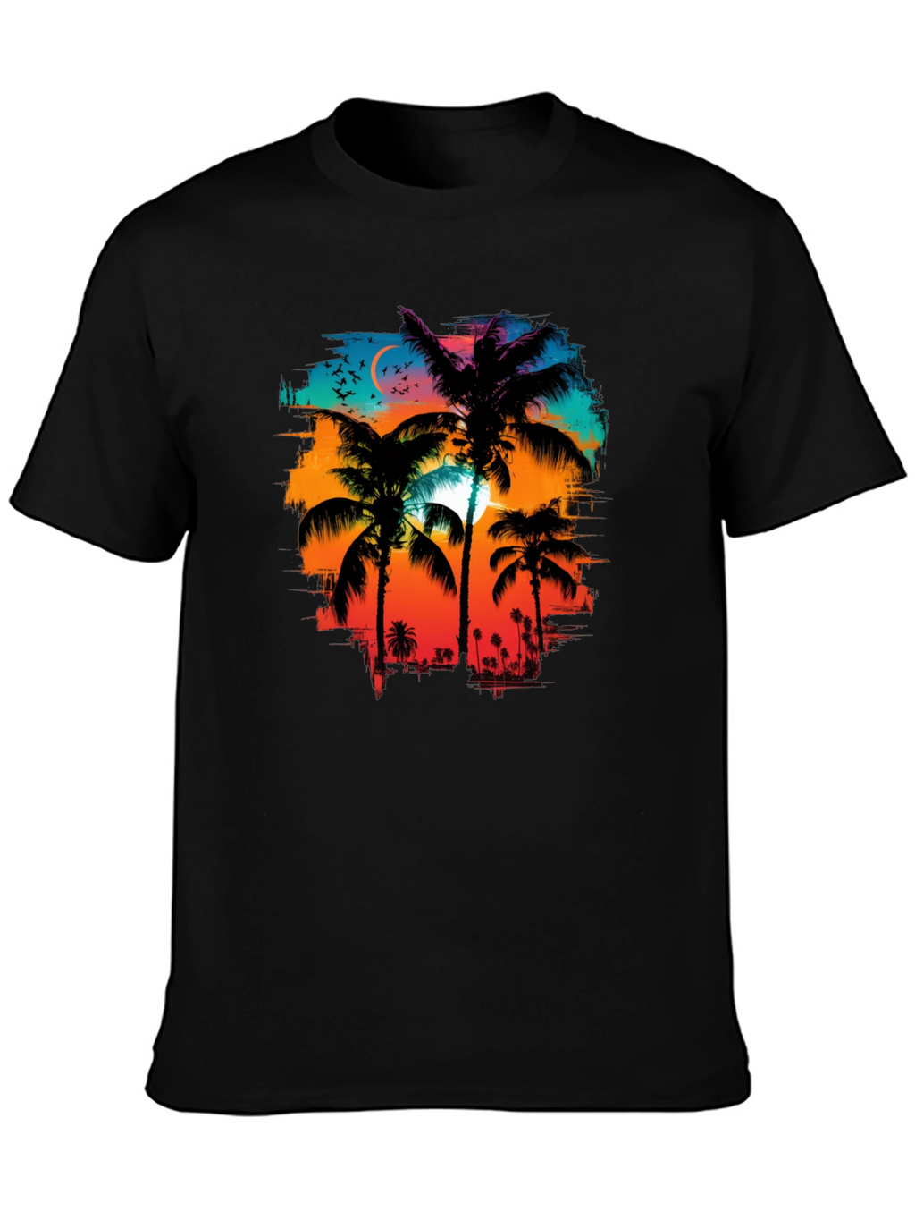 Palm Tree Sunset Graphic Tee