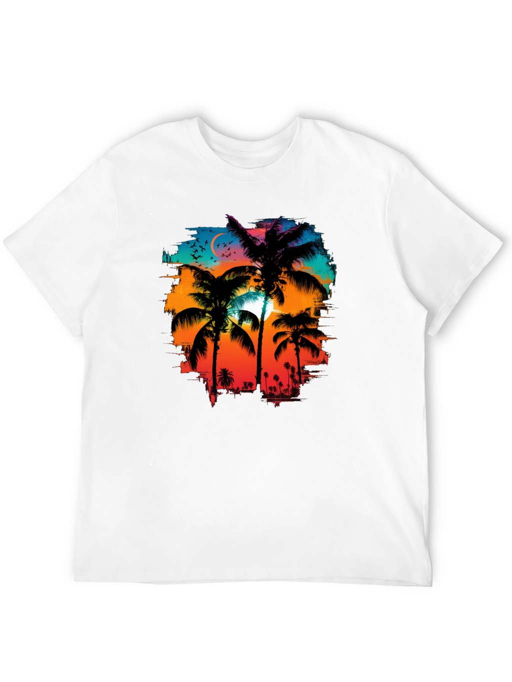 Palm Tree Sunset Graphic Tee