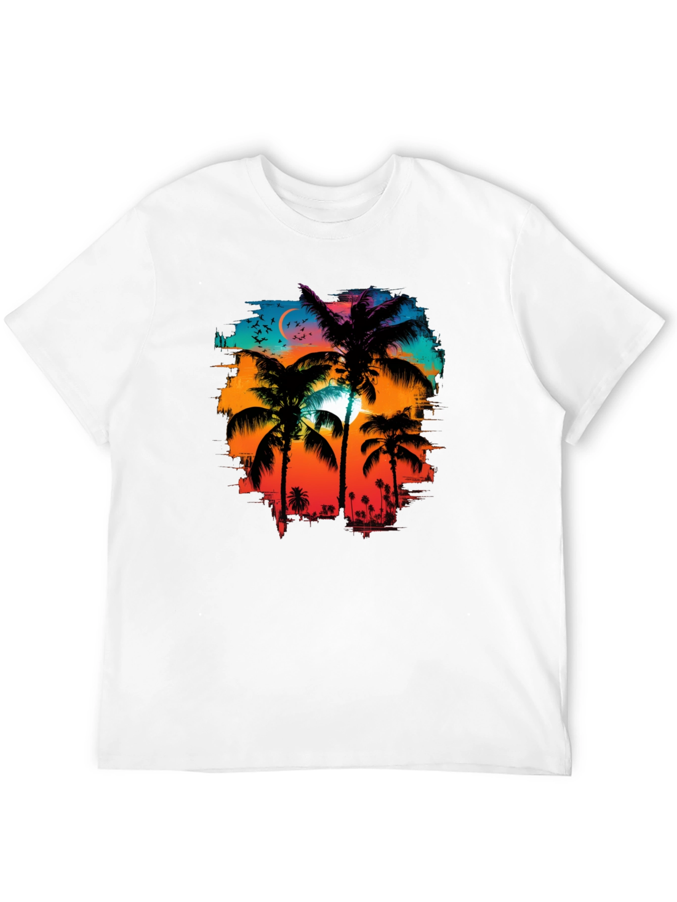 Palm Tree Sunset Graphic Tee