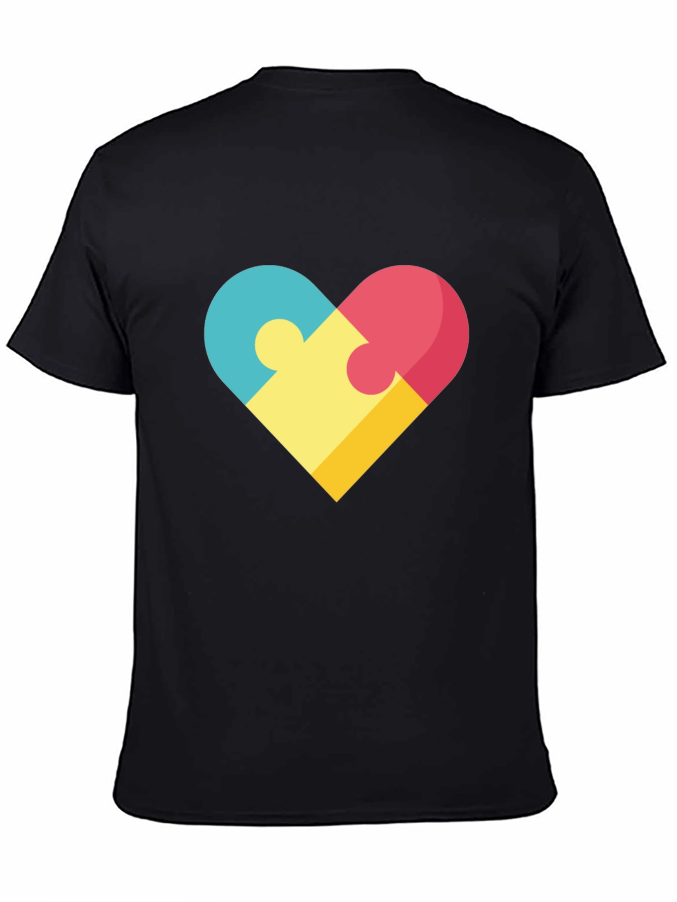 Puzzle Heart Graphic Tee - Stylish Casual Wear