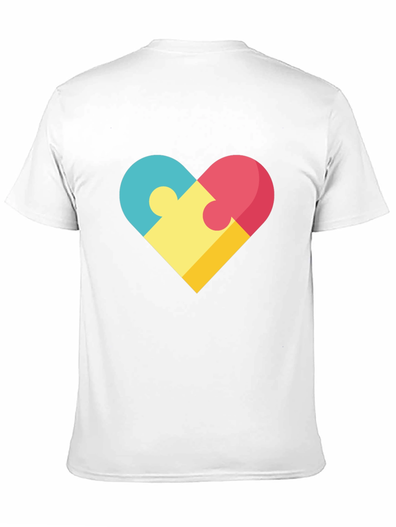 Puzzle Heart Graphic Tee - Stylish Casual Wear