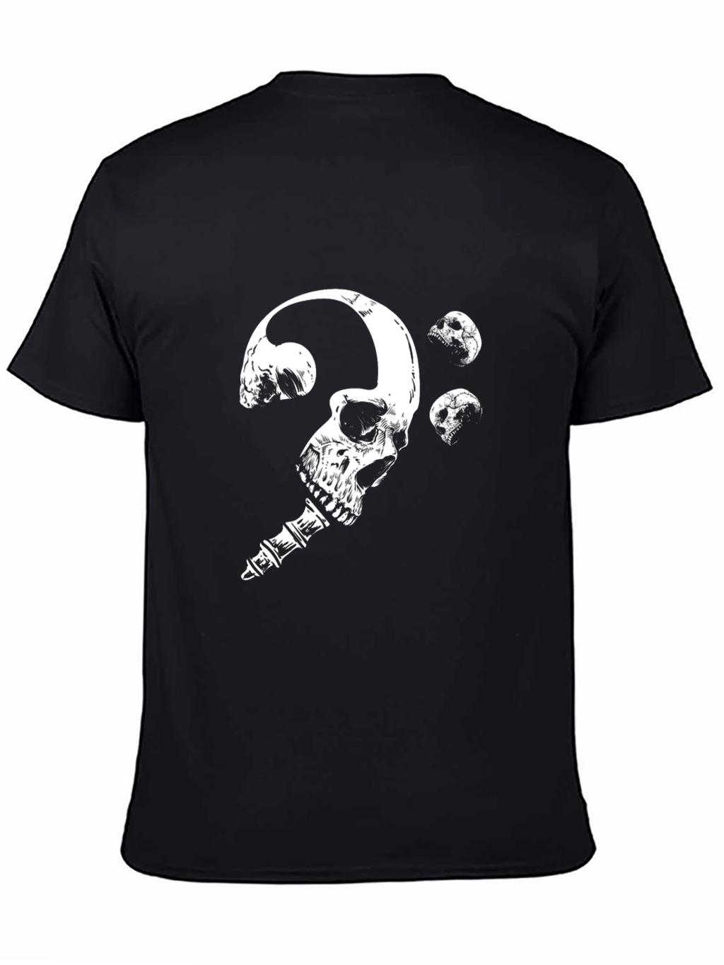Skull Bass Clef T-Shirt - Gothic Music Tee