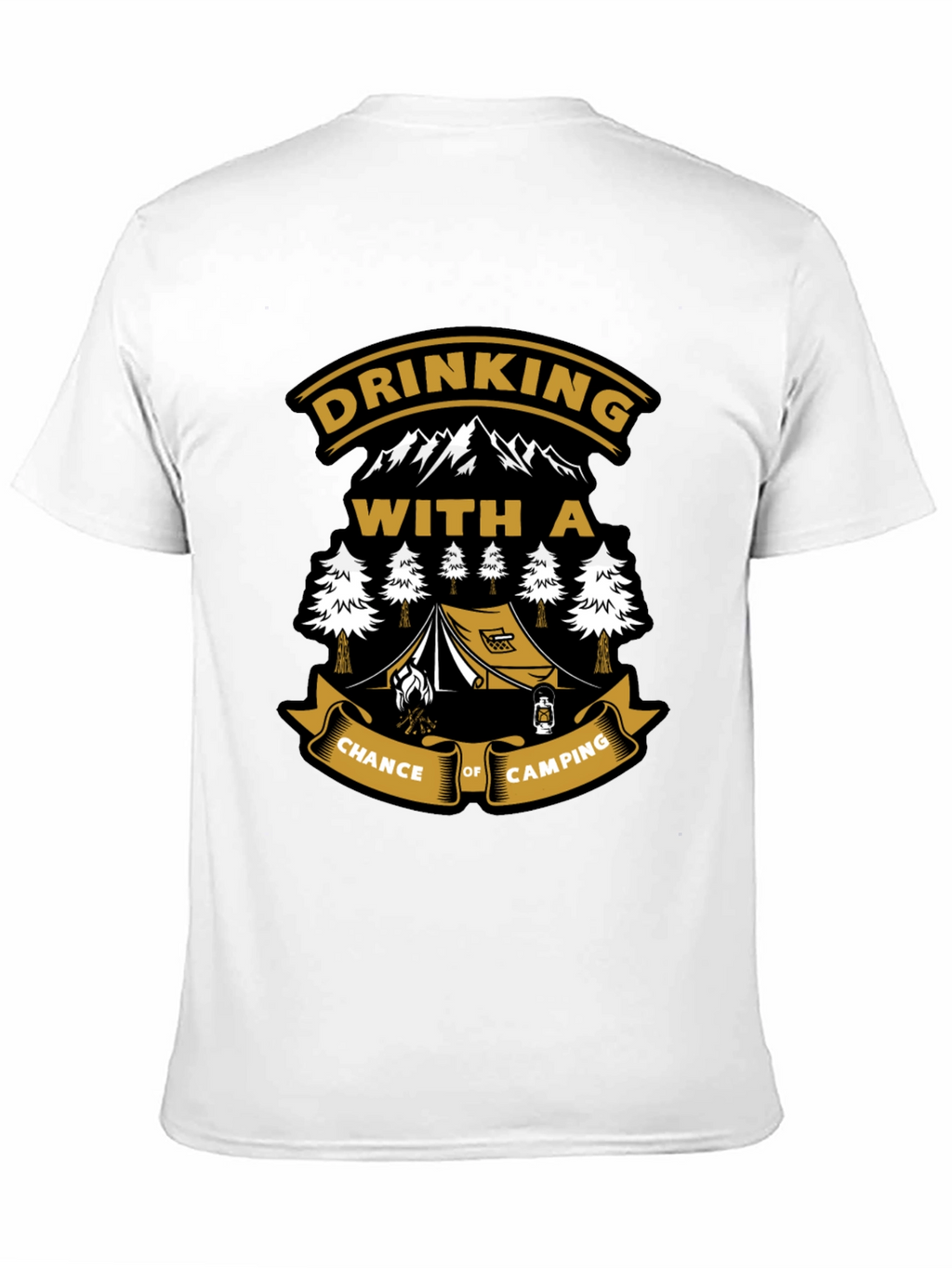 Drinking With a Chance of Camping Black T-Shirt