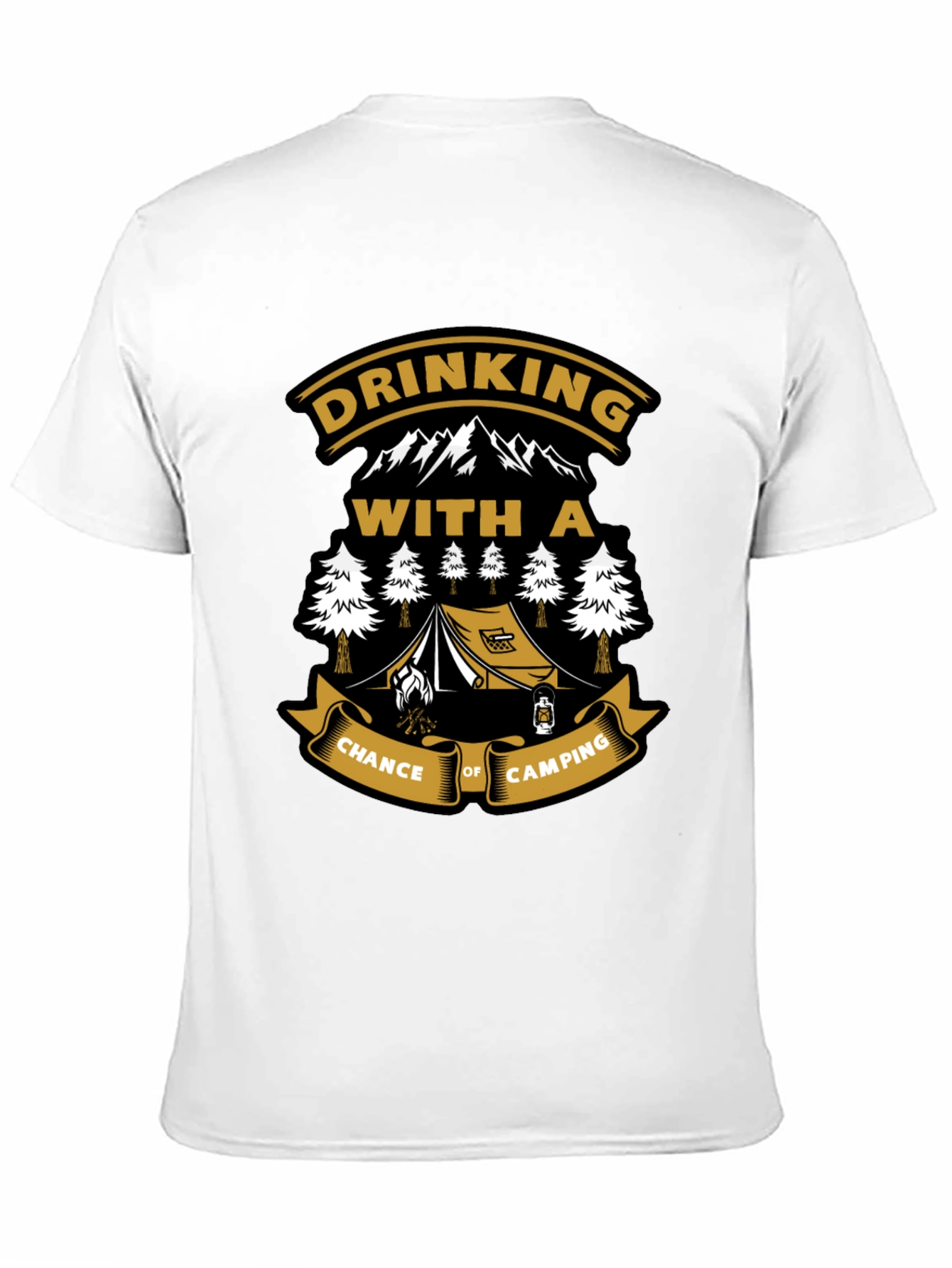 Drinking With a Chance of Camping Black T-Shirt
