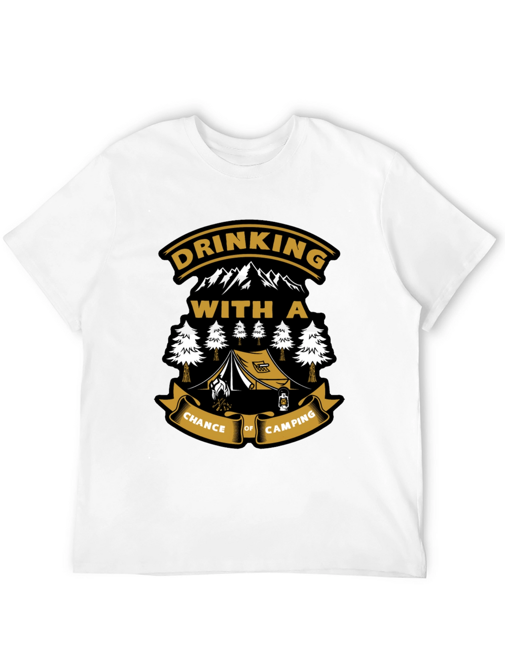 Drinking With a Chance of Camping Black T-Shirt
