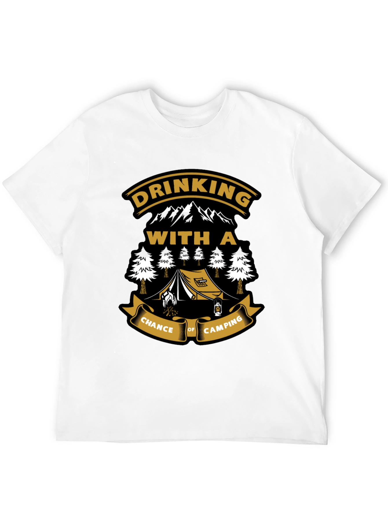 Drinking With a Chance of Camping Black T-Shirt