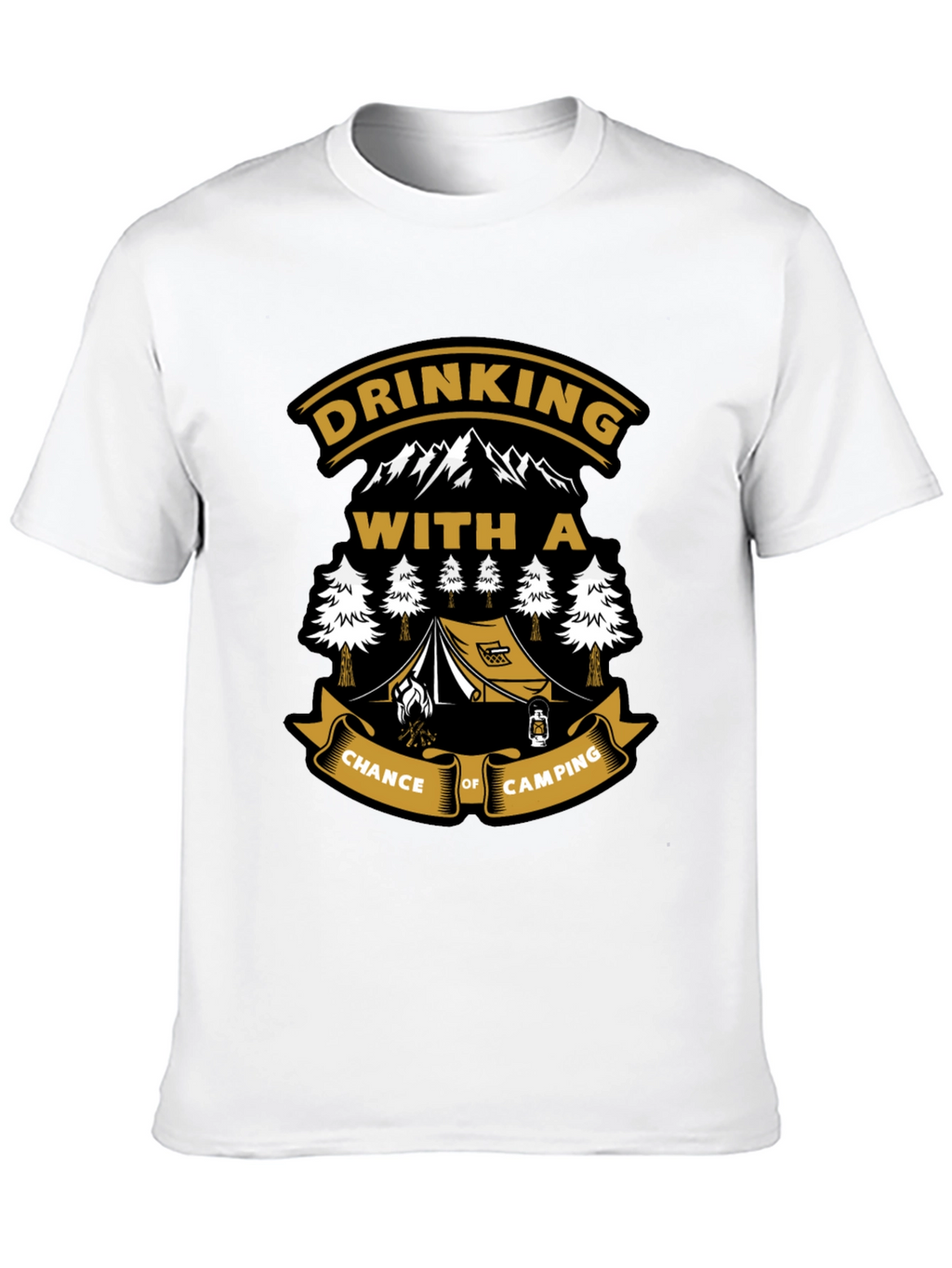 Drinking With a Chance of Camping Black T-Shirt