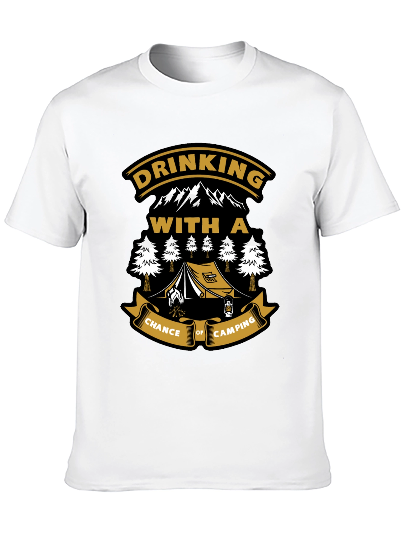 Drinking With a Chance of Camping Black T-Shirt