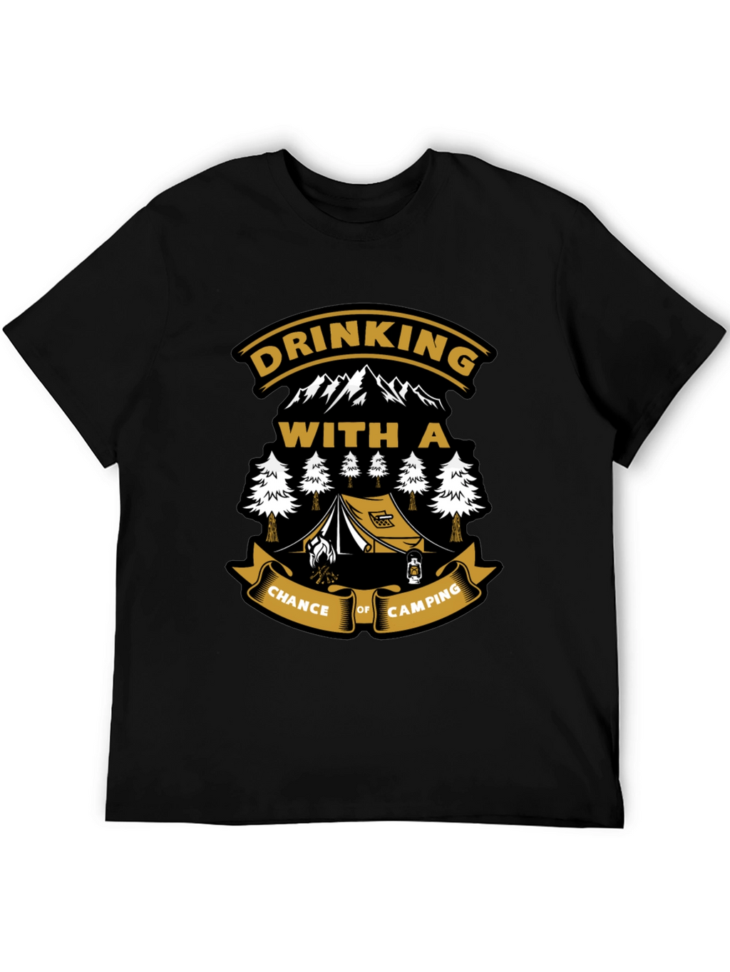 Drinking With a Chance of Camping Black T-Shirt
