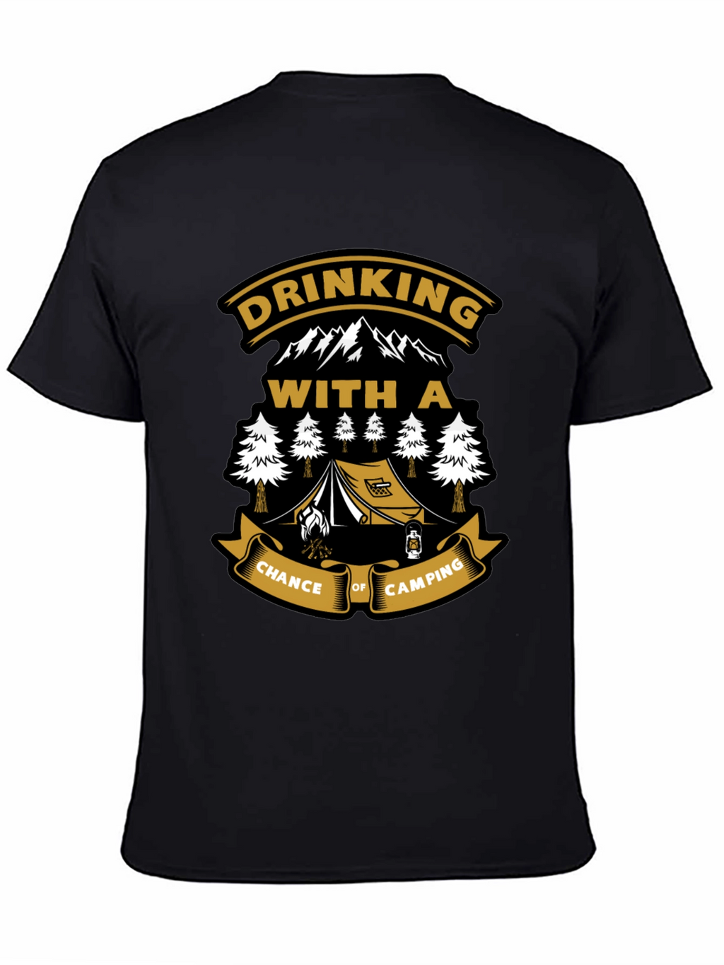 Drinking With a Chance of Camping Black T-Shirt